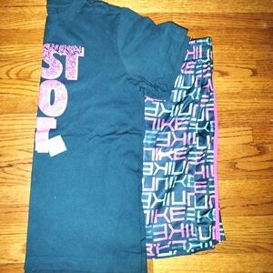 Kids Matching Nike Outfit - Tee And Shorts Sz L